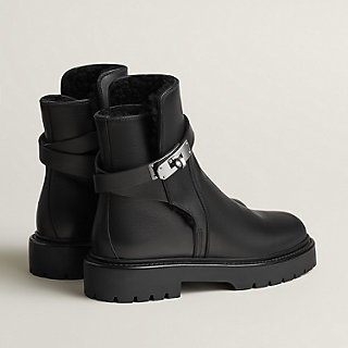 【関税&送料込】Palm Angels Black Leather Ankle Boots Leather combat boots in black - Palm Angels | Mytheresa